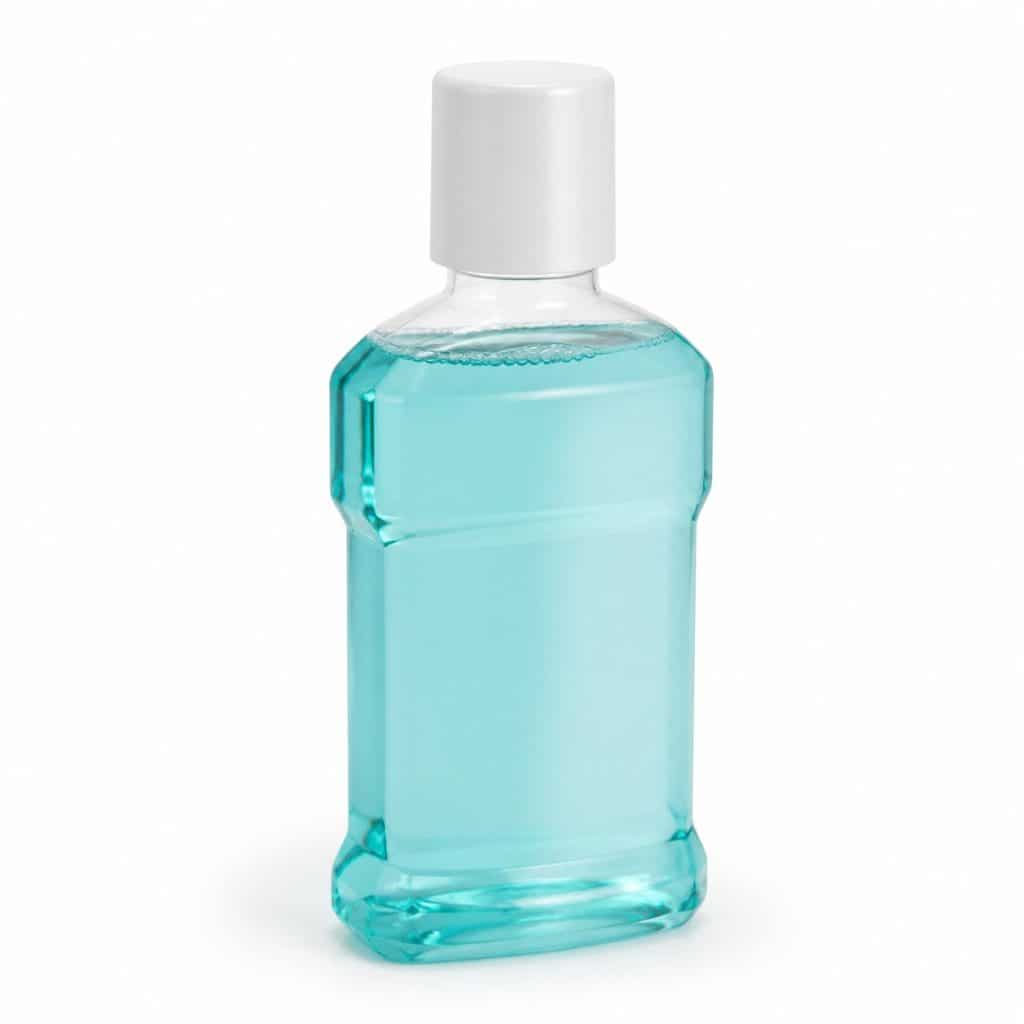 Flacon de bain de bouche doux présenté seul