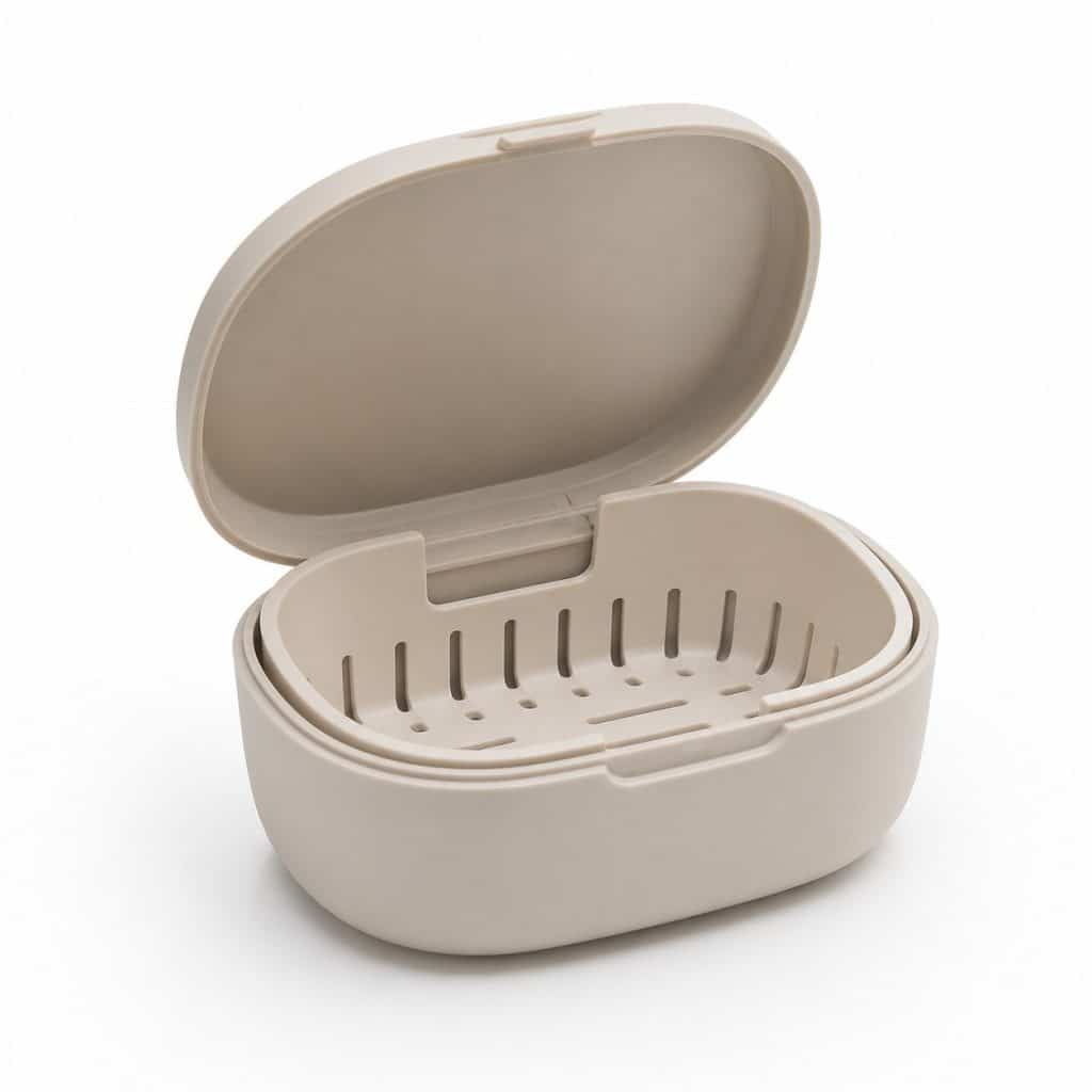 Boîte de rangement pour appareil dentaire présentée seule