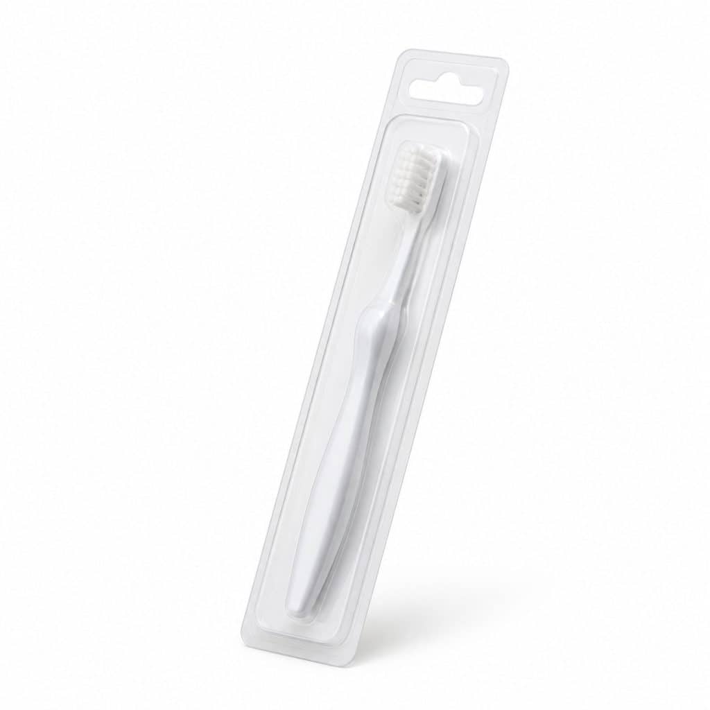 Brosse à dents souple présentée seule