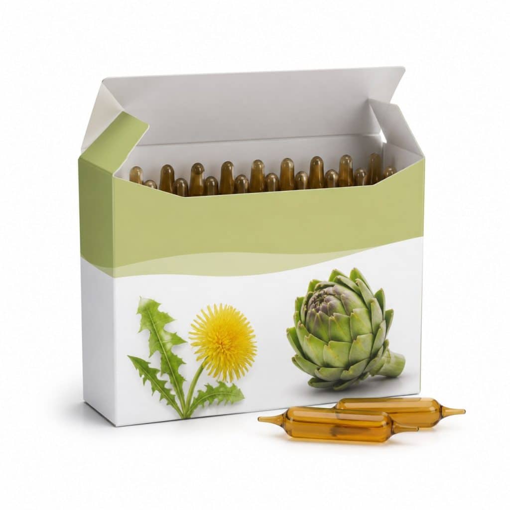 Boîte d'ampoules buvables présentée seule