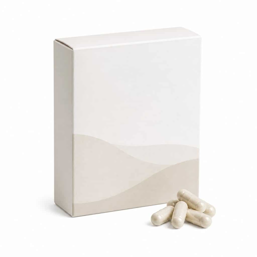 Boîte de complément alimentaire probiotique flore intestinale présentée seule