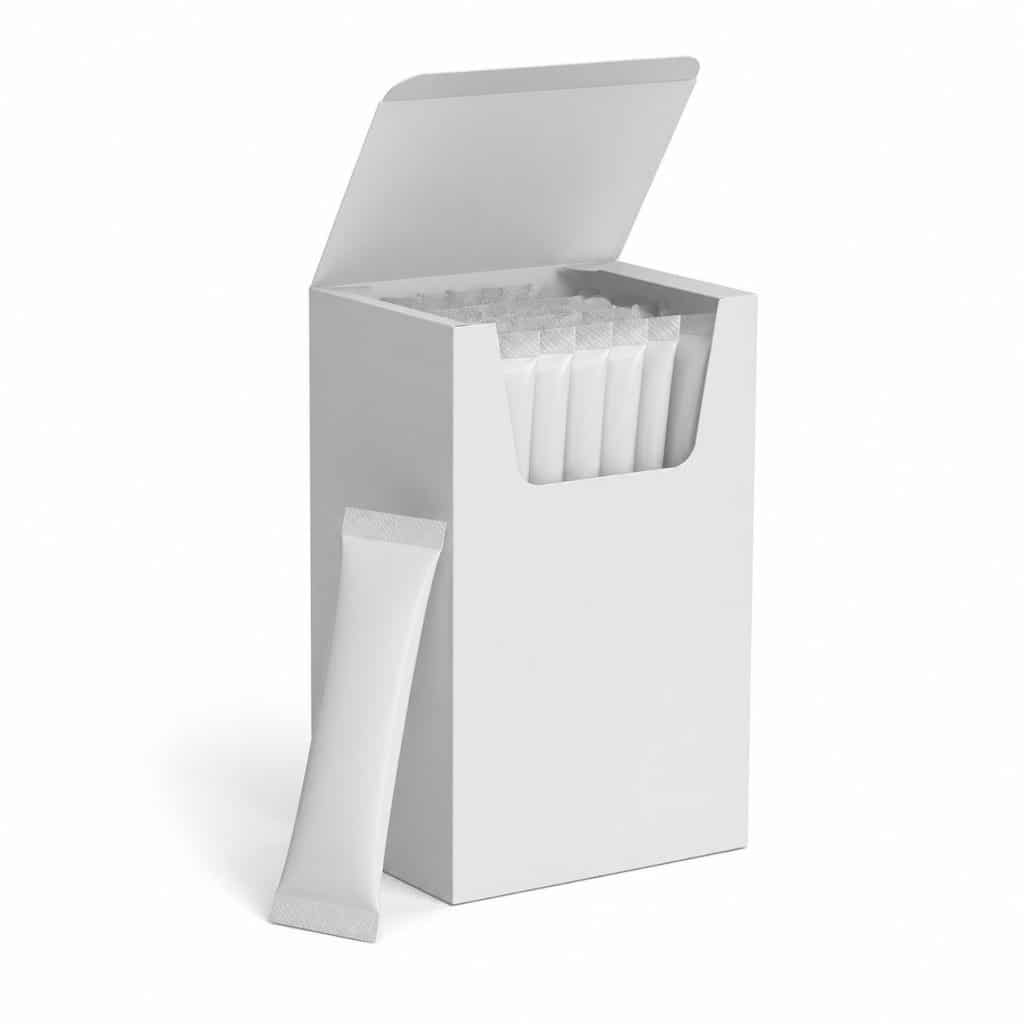 Boîte de sachets de complément symbiotique présentée seule