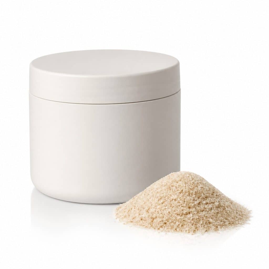 Pot de psyllium blond présenté seul