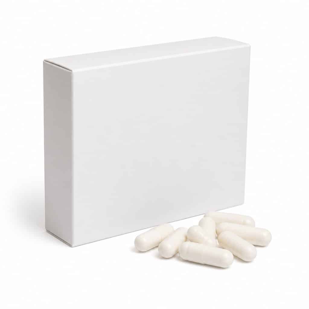 Boîte de gélules de L-lysine présentée seule