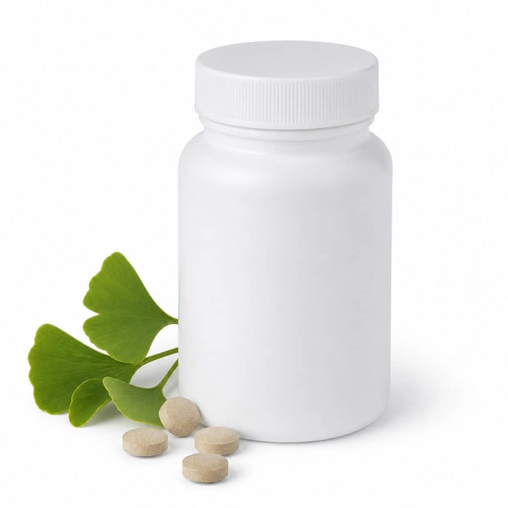 comprimés de complément alimentaire ginkgo biloba présenté seul