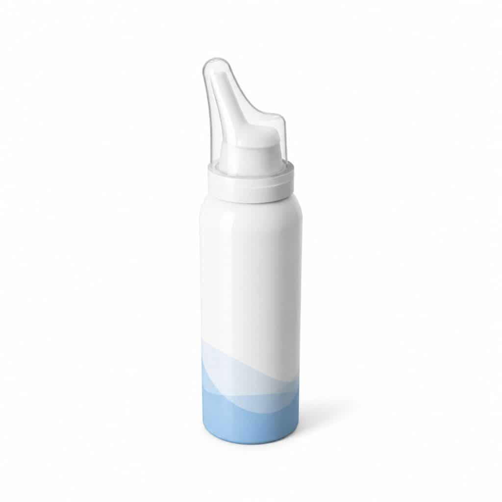 Flacon spray d'eau de mer isotonique présenté seul