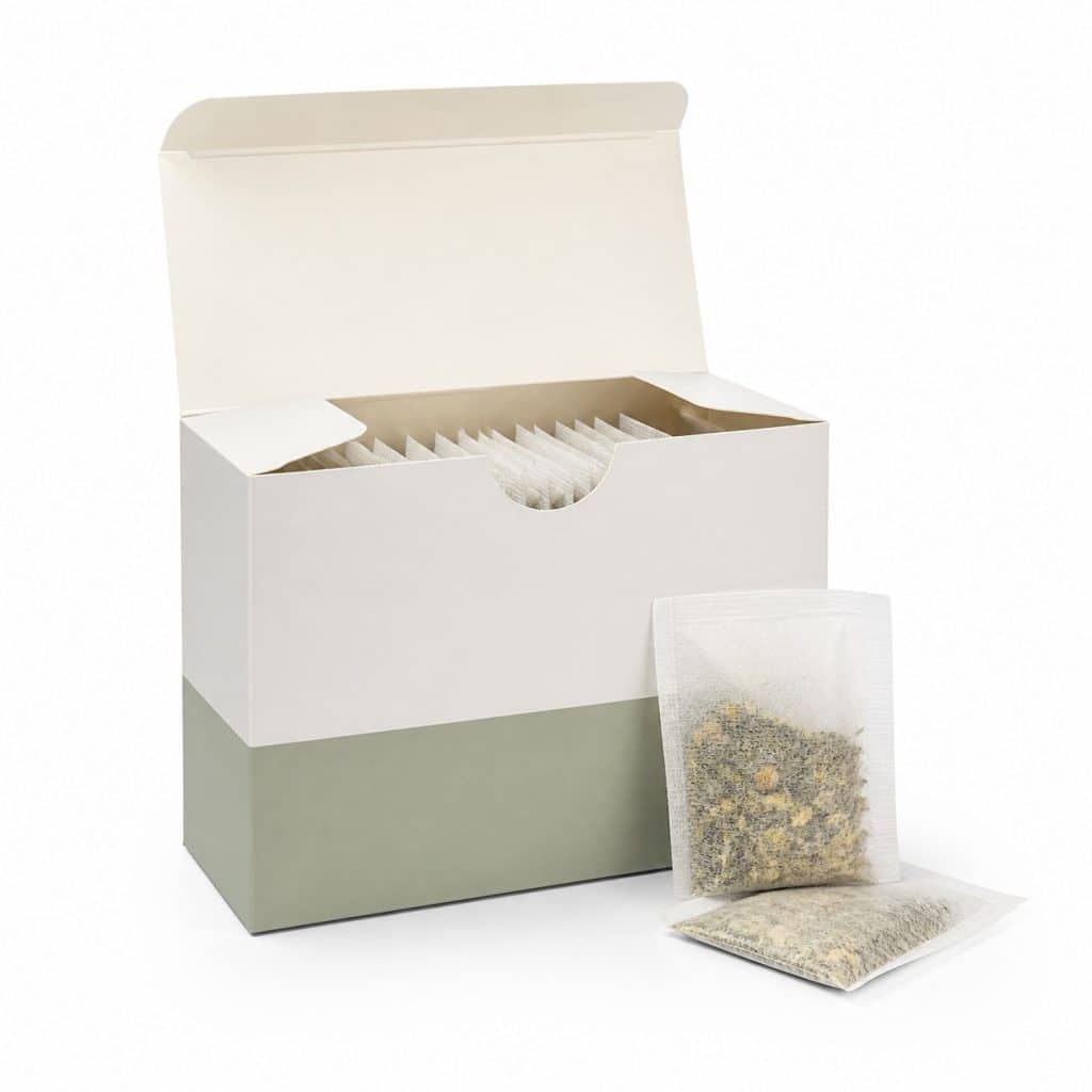 Boîte de tisane digestive présentée seule